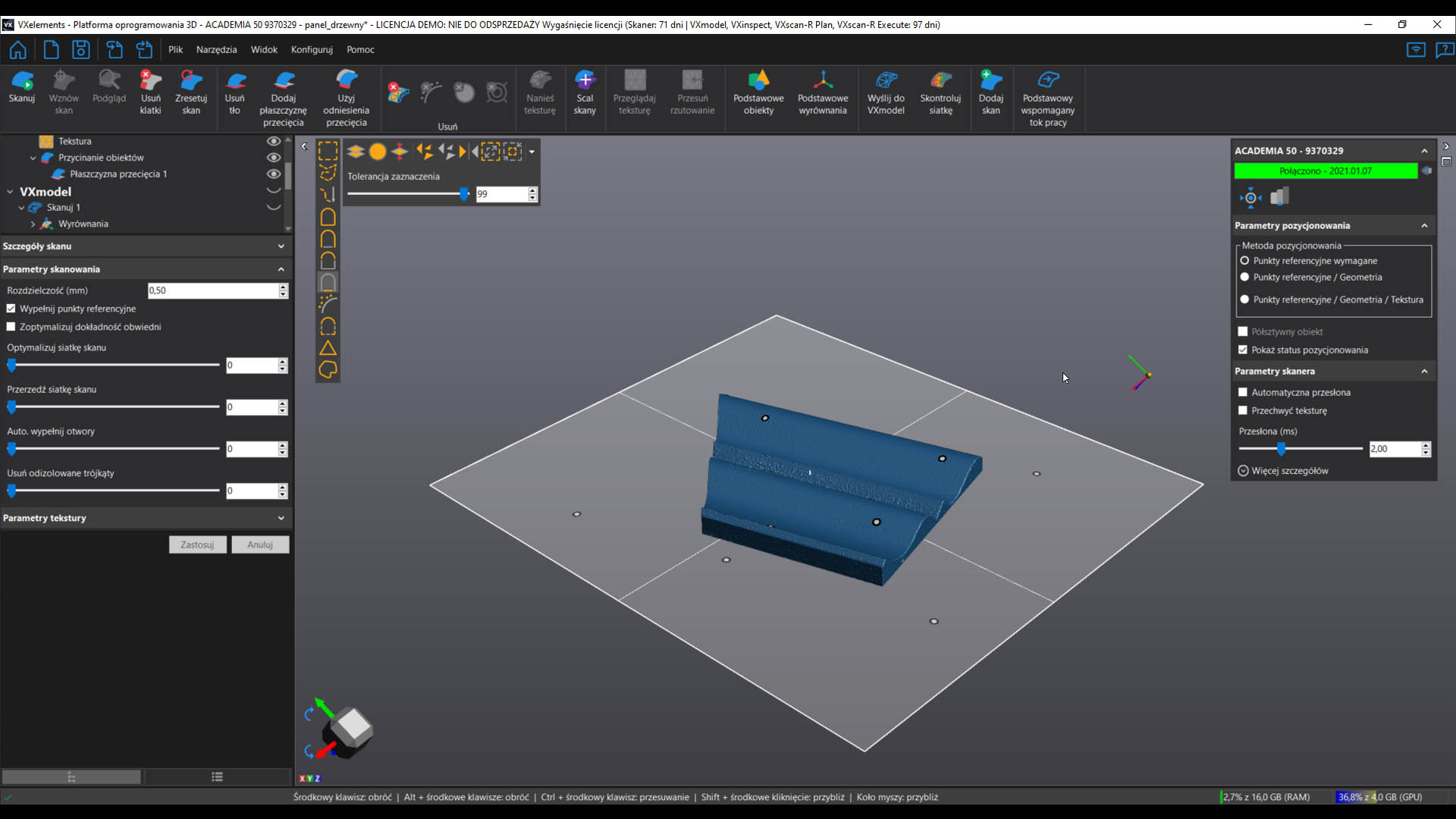 Zrzut ekranu VXelements peel 3d